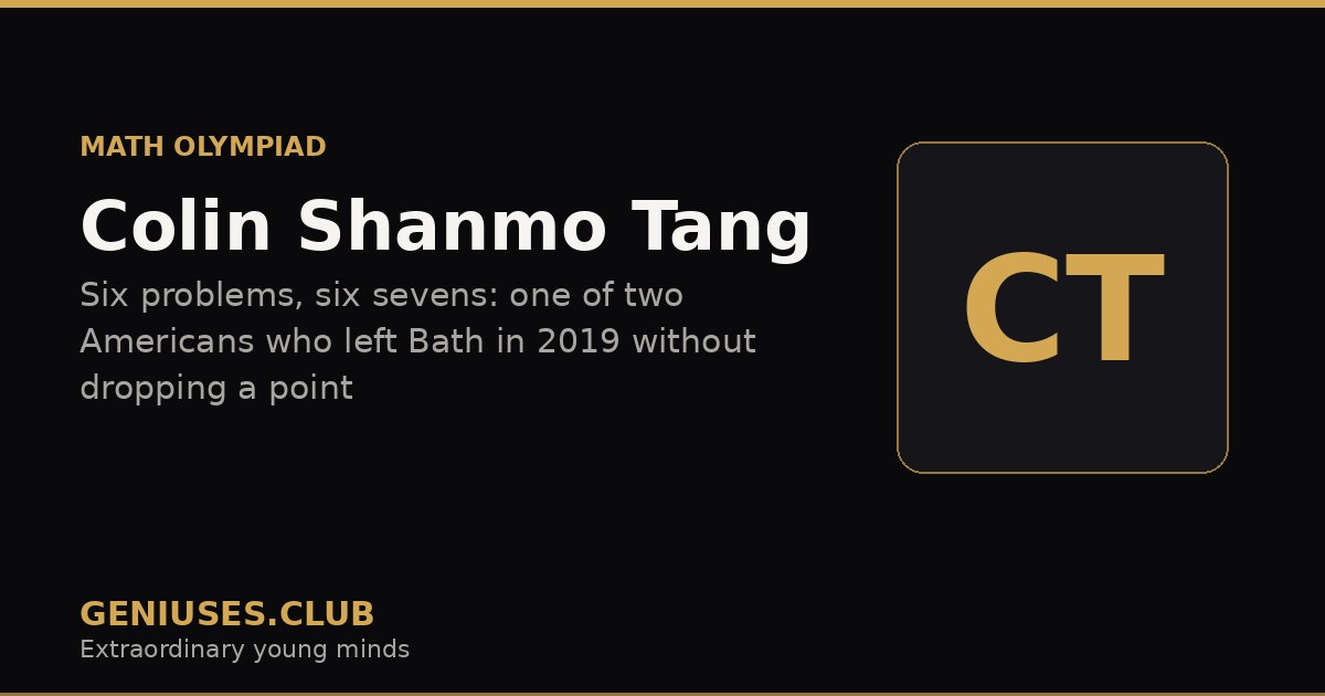 Colin Shanmo Tang