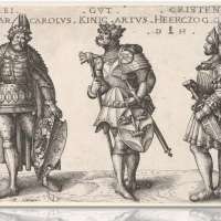 Charlemagne, Arthur And Geoffrey Of Bouillon Wall Art