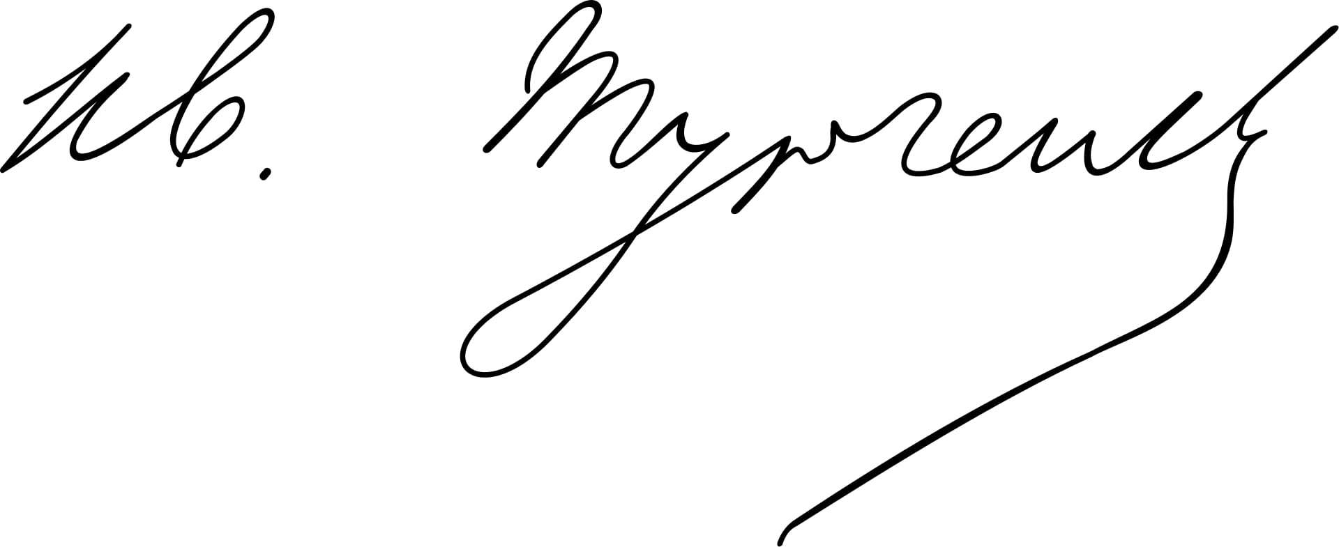 Ivan Turgenev Signature
