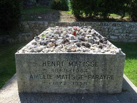 Tombstone of Henri Matisse and his wife Amélie Noellie, cemetery of the Monastère Notre Dame de Cimiez, Cimiez, France