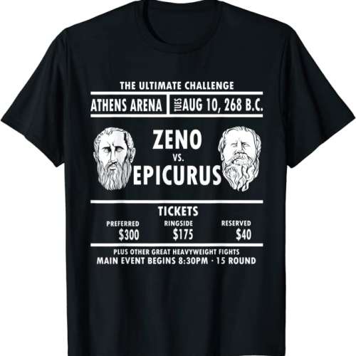Zeno vs Epicurus T-Shirt