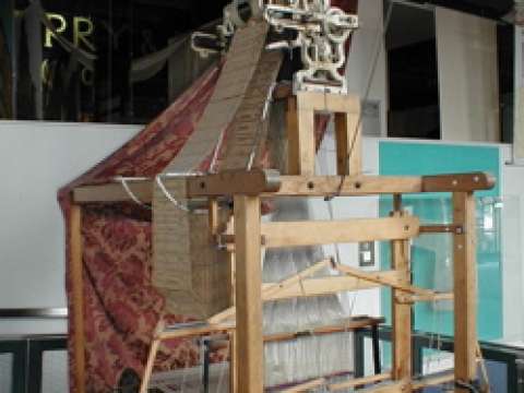 Jacquard loom on display in the Museum of Science and Industry in Manchester, England