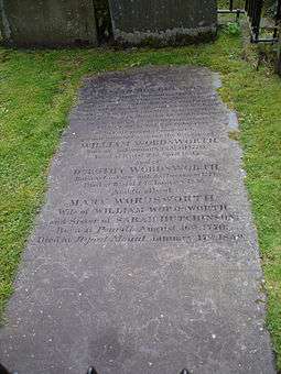 Gravestone of William Wordsworth, Grasmere, Cumbria