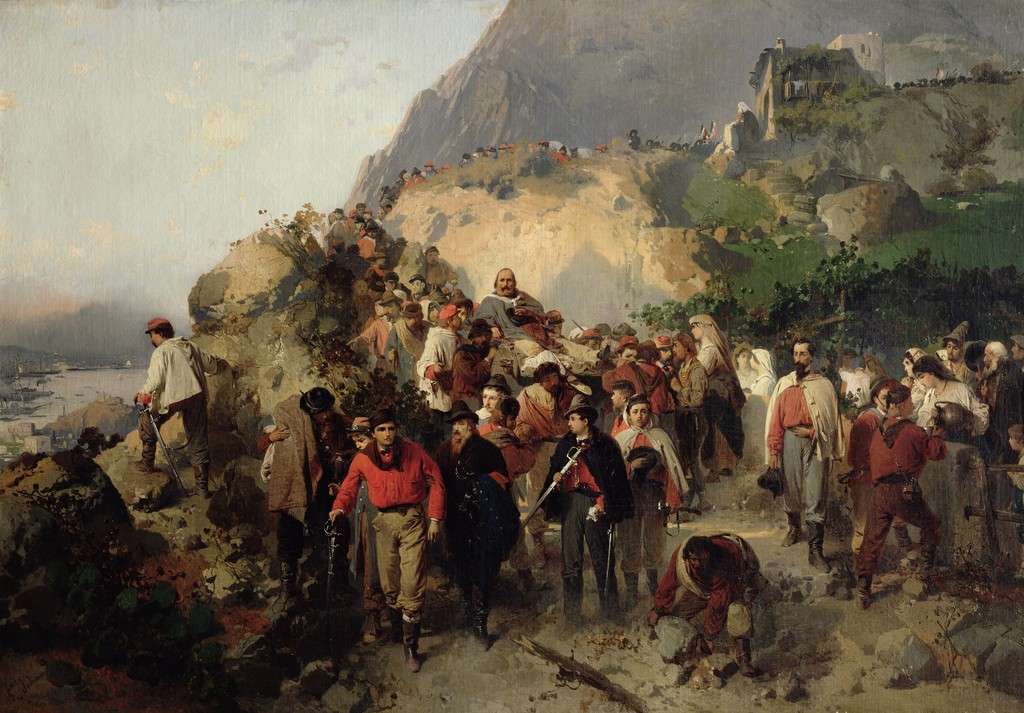 Garibaldi in the Aspromonte Mountains (oil on canvas)