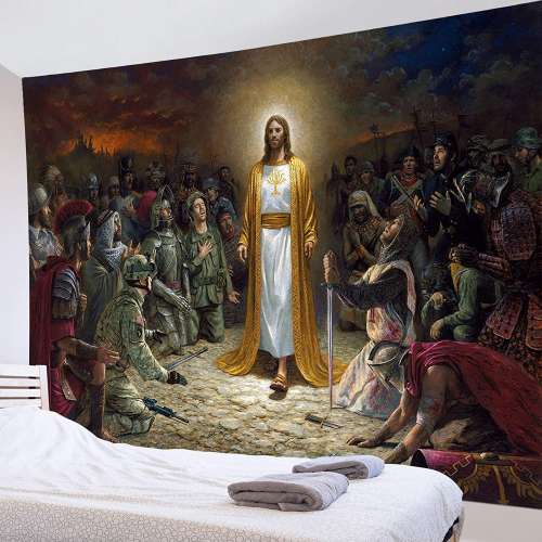 Christmas Jesus Christ Tapestry Wall Hanging Jesus Preached Scene