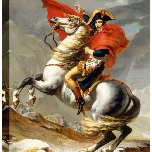 Napoleon Crossing The Alps by Jacques-Louis David Canvas Print