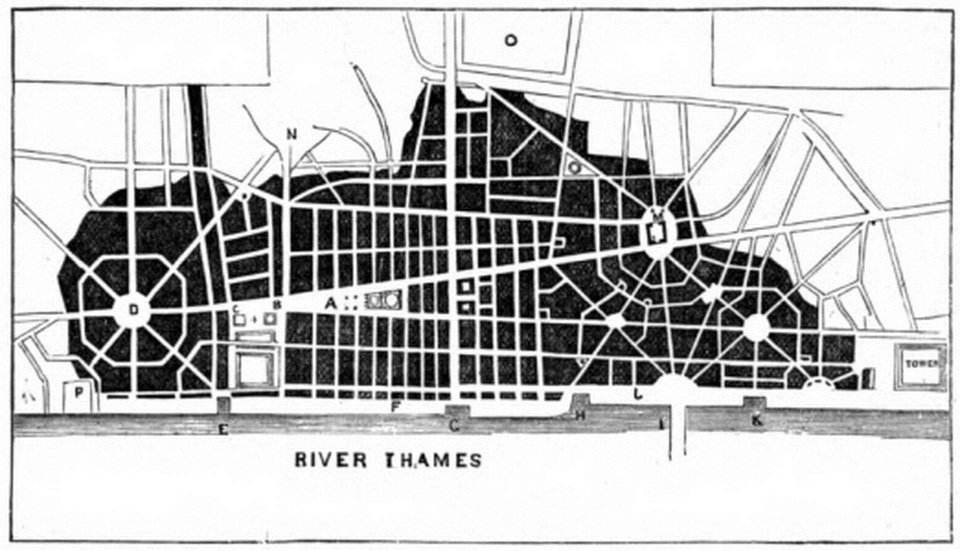 Wren's plan for rebuilding after the Great Fire of London