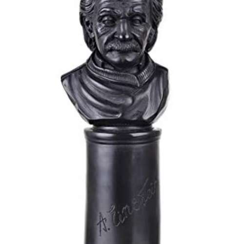 Albert Einstein Stone Bust Statue Sculpture