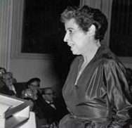 Hannah Arendt lecturing in Germany, 1955