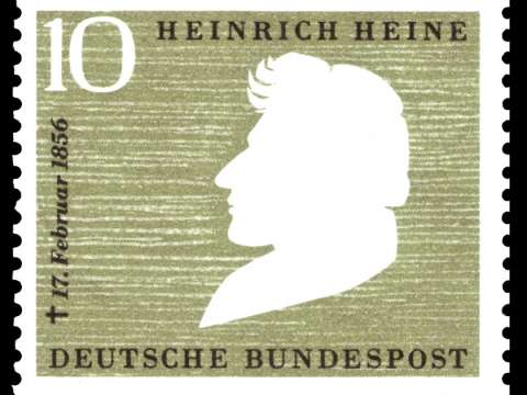 1956 German stamp commemorating the 100th anniversary of Heine's death