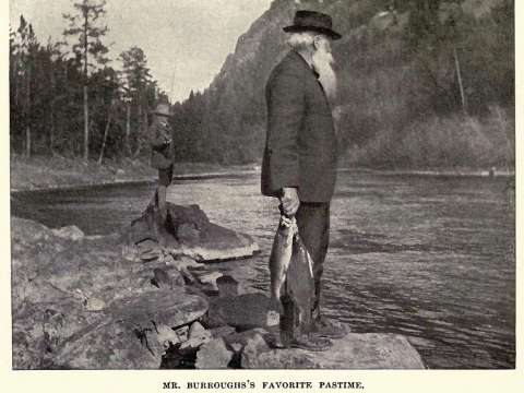 1906 photograph of Burroughs, from Camping & Tramping with Roosevelt.