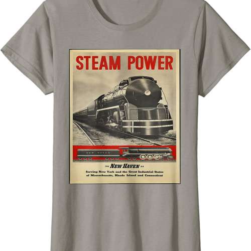 Steam Power Engine Train T-Shirt