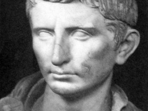 A reconstructed statue of Augustus as a younger Octavian, dated c. 30 BC