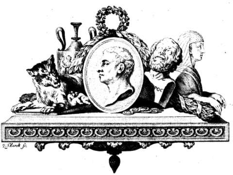 Figurehead from the title page of Geschichte der Kunst des Alterhums Vol. 1 (1776).