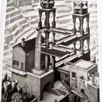 M C Escher Waterfall 1961 Poster