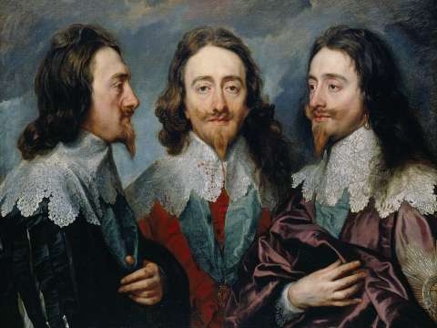 Charles I in Three Positions (1635-36), a triple portrait of Charles I, was sent to Rome for Bernini to model a bust on