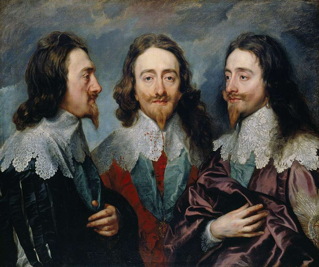 Charles I in Three Positions (1635-36), a triple portrait of Charles I, was sent to Rome for Bernini to model a bust on