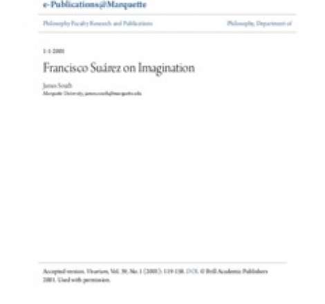 Francisco Suárez on Imagination