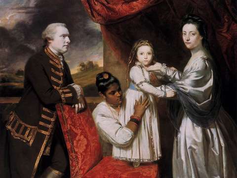 George Clive and his family with an Indian maid, by Joshua Reynolds, 1765