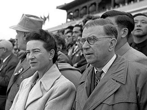 Simone de Beauvoir and Jean-Paul Sartre in Beijing, 1955