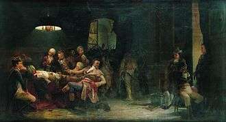 Valery Jacobi's painting showing the wounded Robespierre