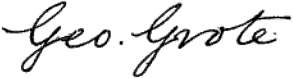 George Grote Signature