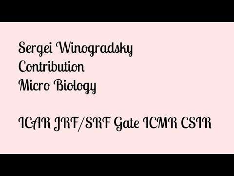 Sergei Winogradsky Contribution