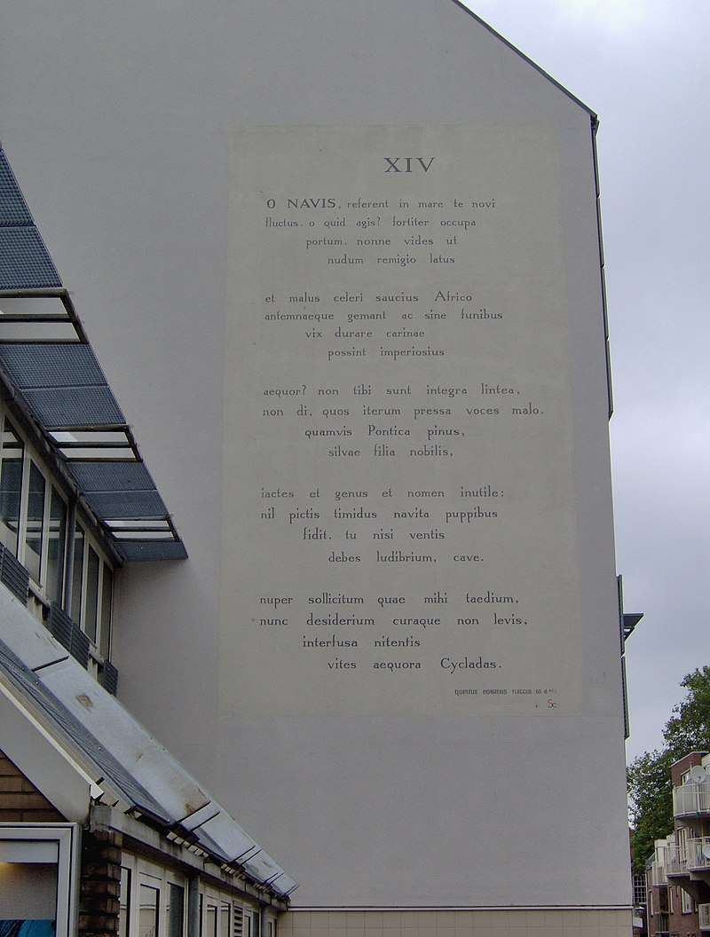 Odes 1.14 – Wall poem in Leiden