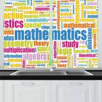 Ambesonne Mathematics Curtains