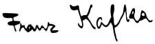 Franz Kafka Signature