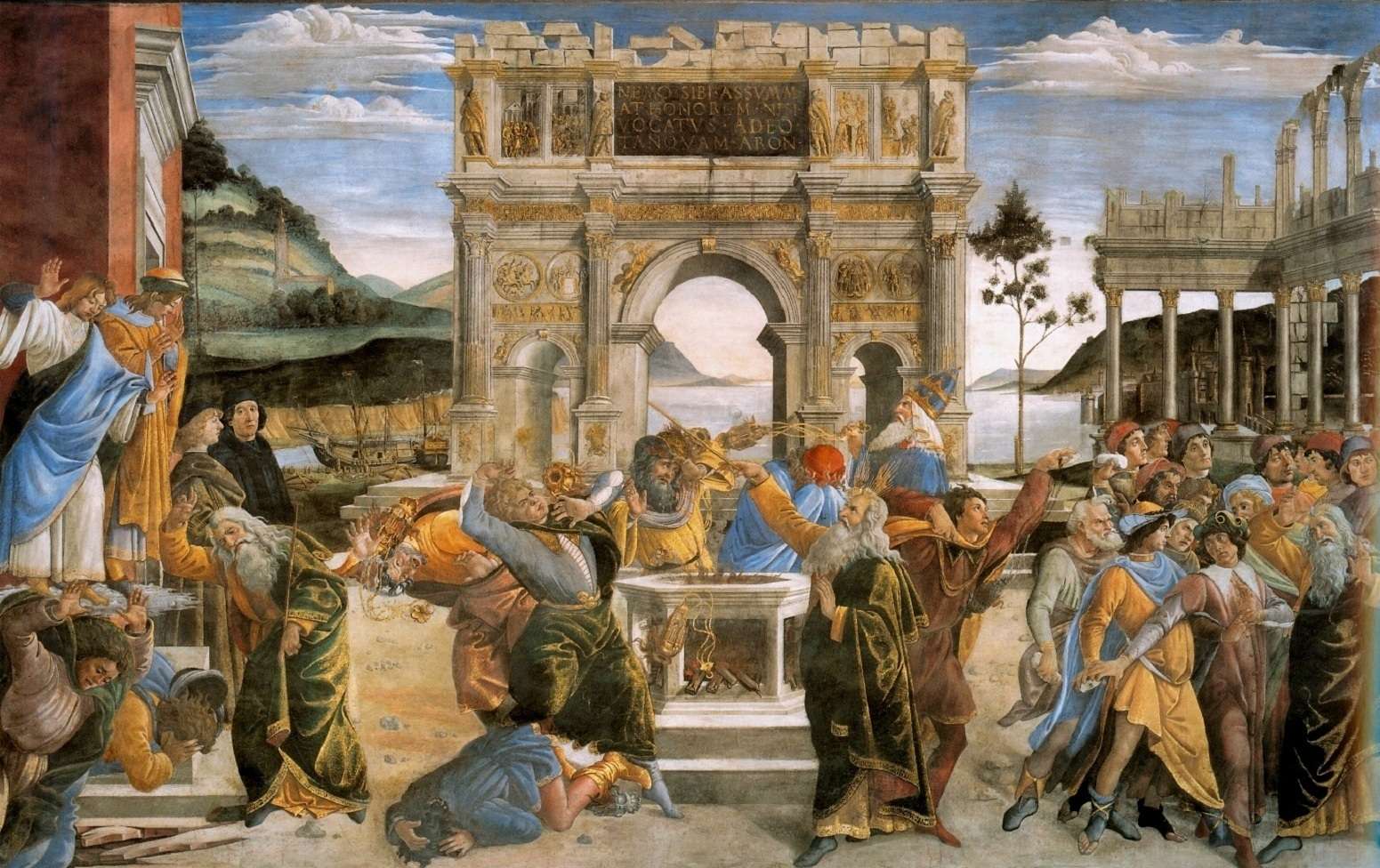 Punishment of the Sons of Corah, Sistine Chapel