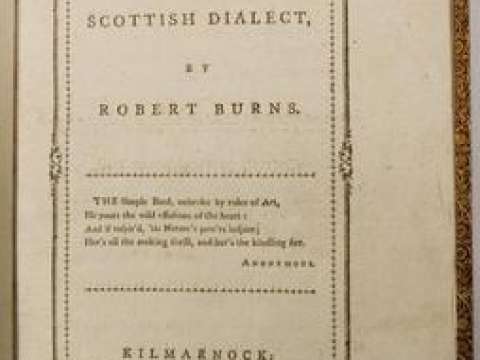 Title page of the Kilmarnock Edition