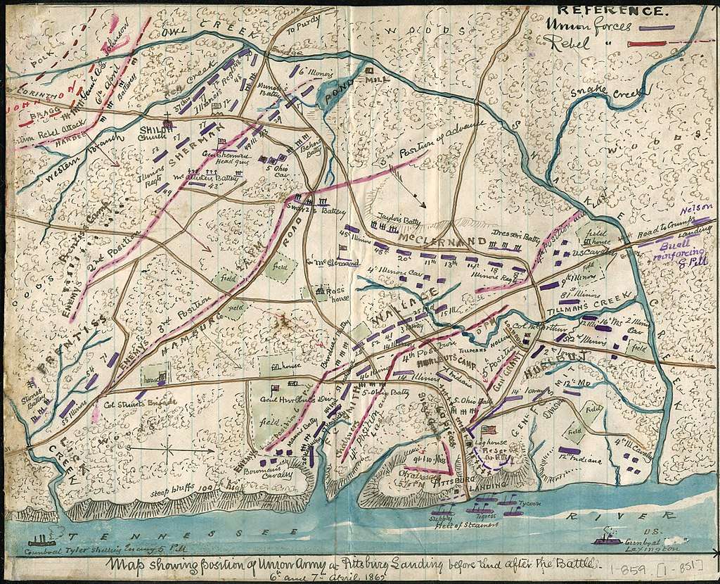 Battle of Shiloh map