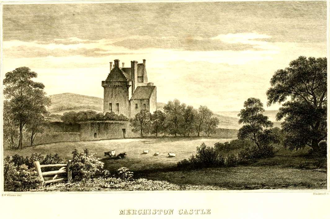 Merchiston Castle from an 1834 woodcut