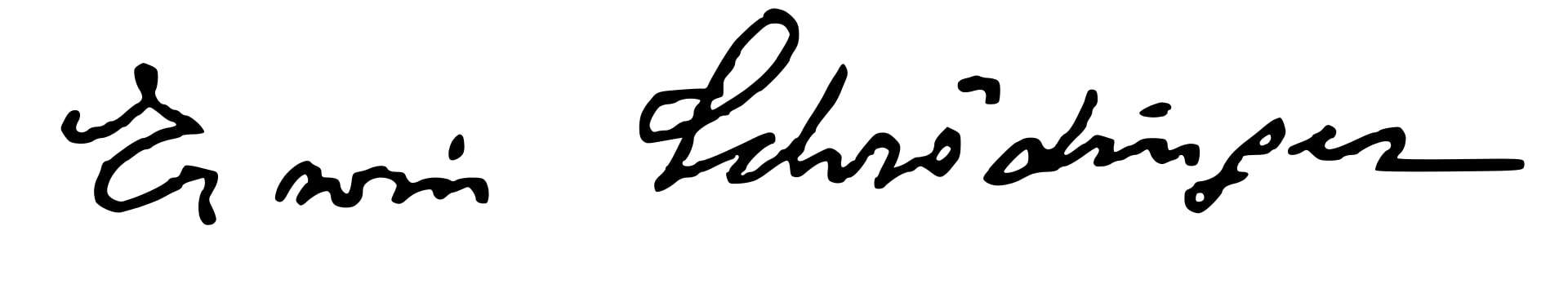 Erwin Schrödinger Signature
