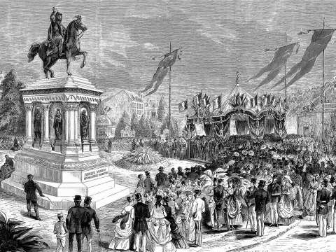 Inauguration of the statue of Charlemagne, Liège, 26 July 1868