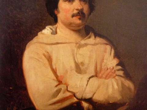 Portrait of Balzac in his famous dressing gown, by Louis Boulanger.