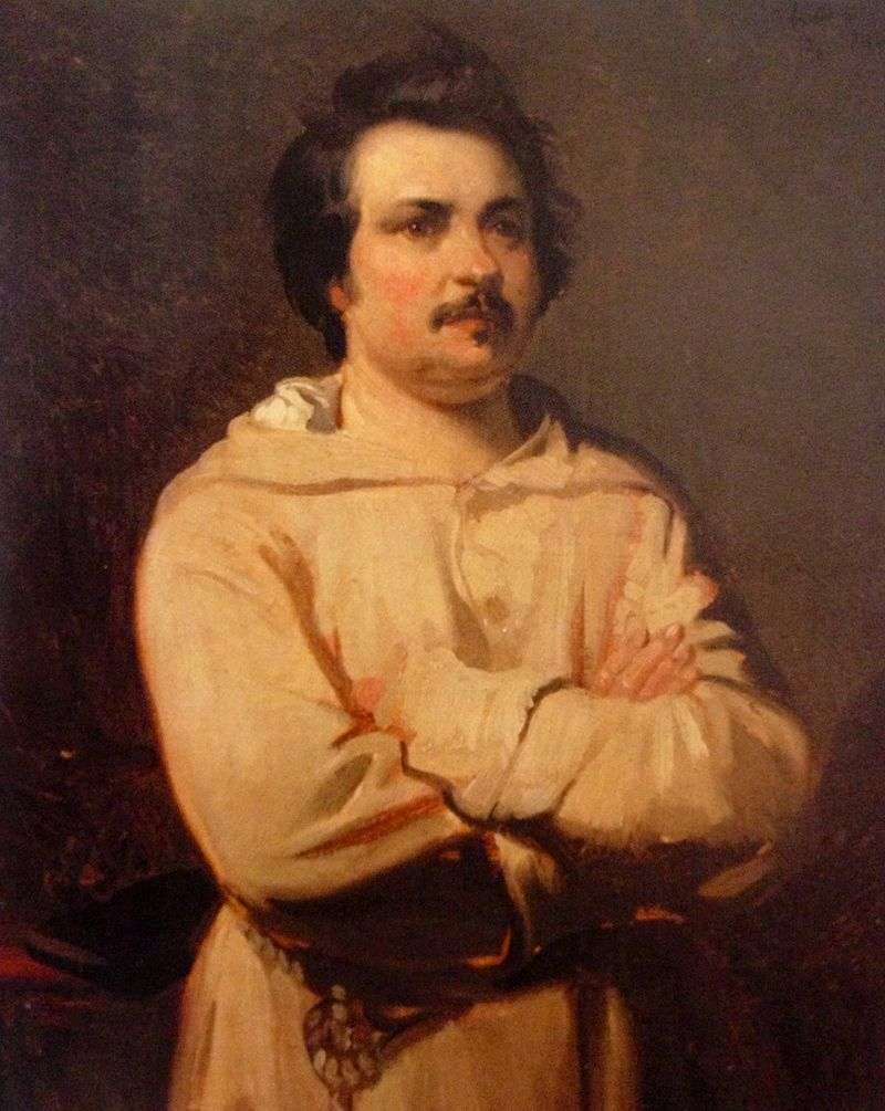 Portrait of Balzac in his famous dressing gown, by Louis Boulanger.