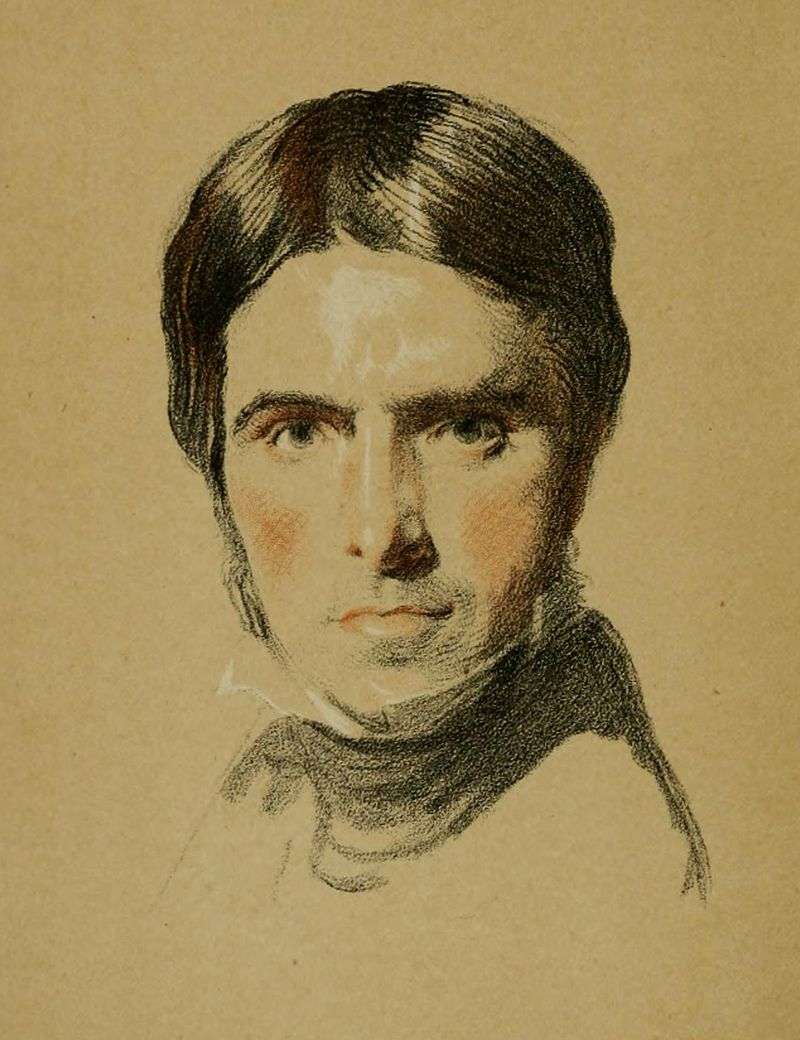 Watercolour sketch of Thomas Carlyle, age 46, by Samuel Laurence