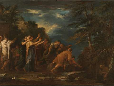 Pythagoras Emerging from the Underworld (1662) by Salvator Rosa