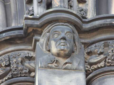 The poet James Thomson as depicted on the Scott Monument