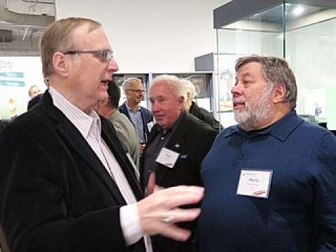 Allen and Steve Wozniak at the Living Computer Museum in 2017