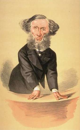 Tyndall caricatured as a preacher in the magazine Vanity Fair, 1872