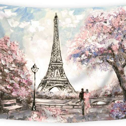 SVBright Oil Painting Paris Tapestry