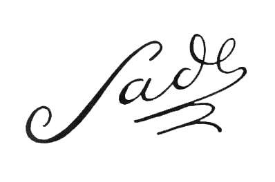 Marquis de Sade Signature