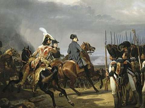 Napoleon reviewing the Imperial Guard before the Battle of Jena