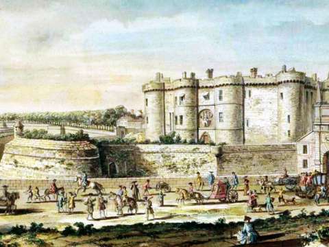 Voltaire was imprisoned in the Bastille from 16 May 1717 to 15 April 1718