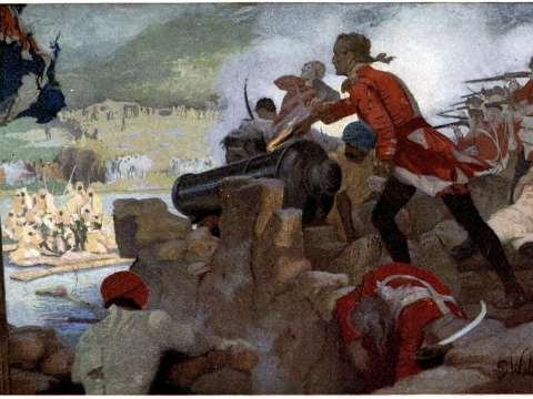 Clive at the siege of Arcot (1751)