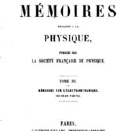 Collection de mémoires relatifs à la physique