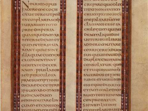 Page from the Lorsch Gospels of Charlemagne's reign